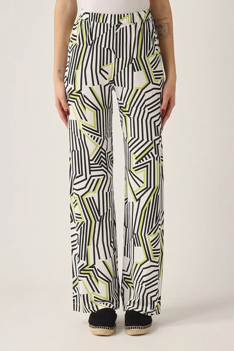MAX MARA | Pantalone in jersey stampa geometrica - 1