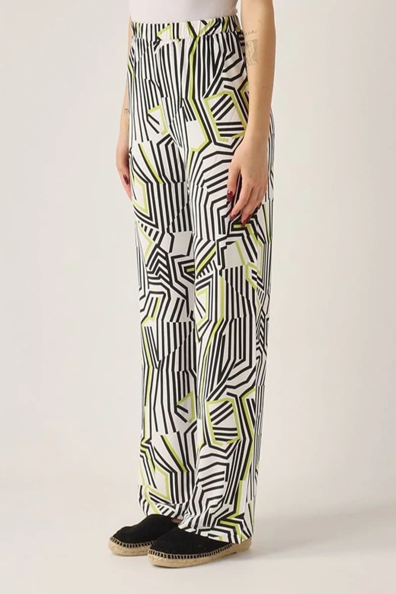 MAX MARA | Pantalone in jersey stampa geometrica - 3