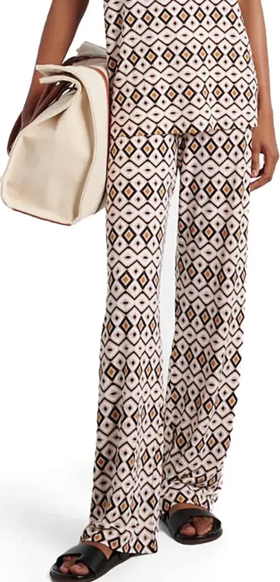 MAX MARA | Pantalone in jersey stampa geometrica - 7