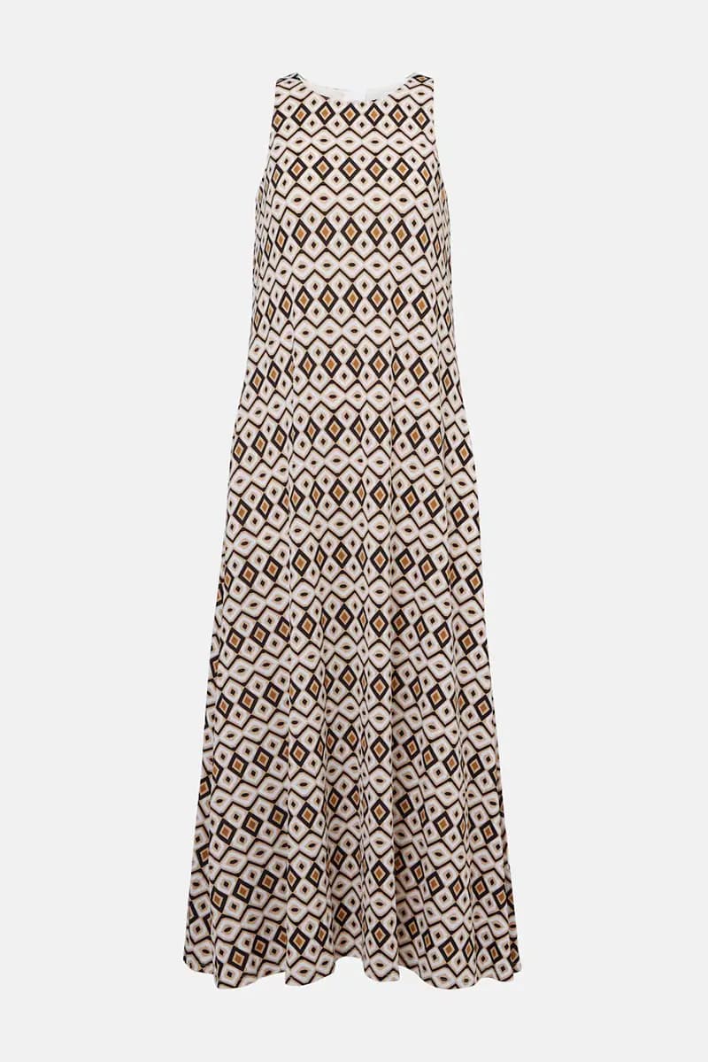 MAX MARA | Abito smanicato in jersey stampa geometrica - 11