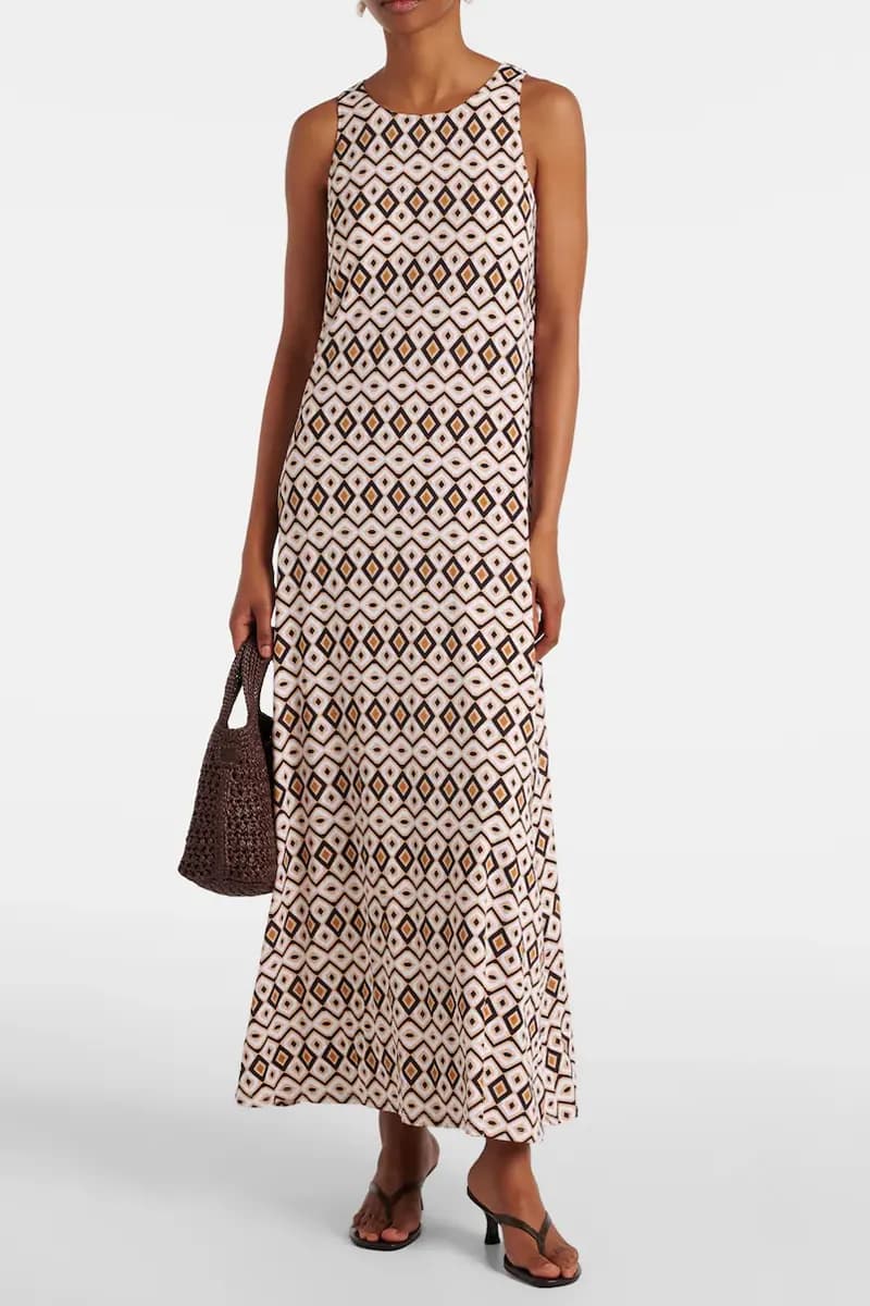 MAX MARA | Abito smanicato in jersey stampa geometrica - 7