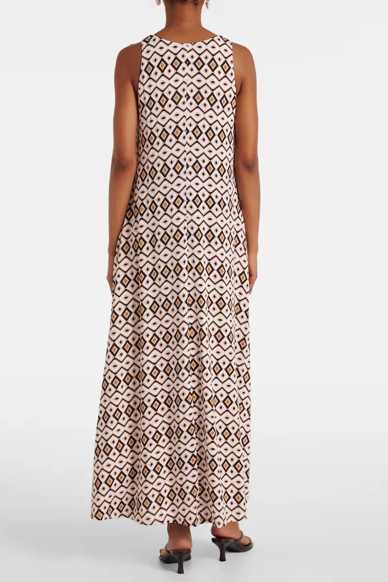 MAX MARA | Abito smanicato in jersey stampa geometrica - 8