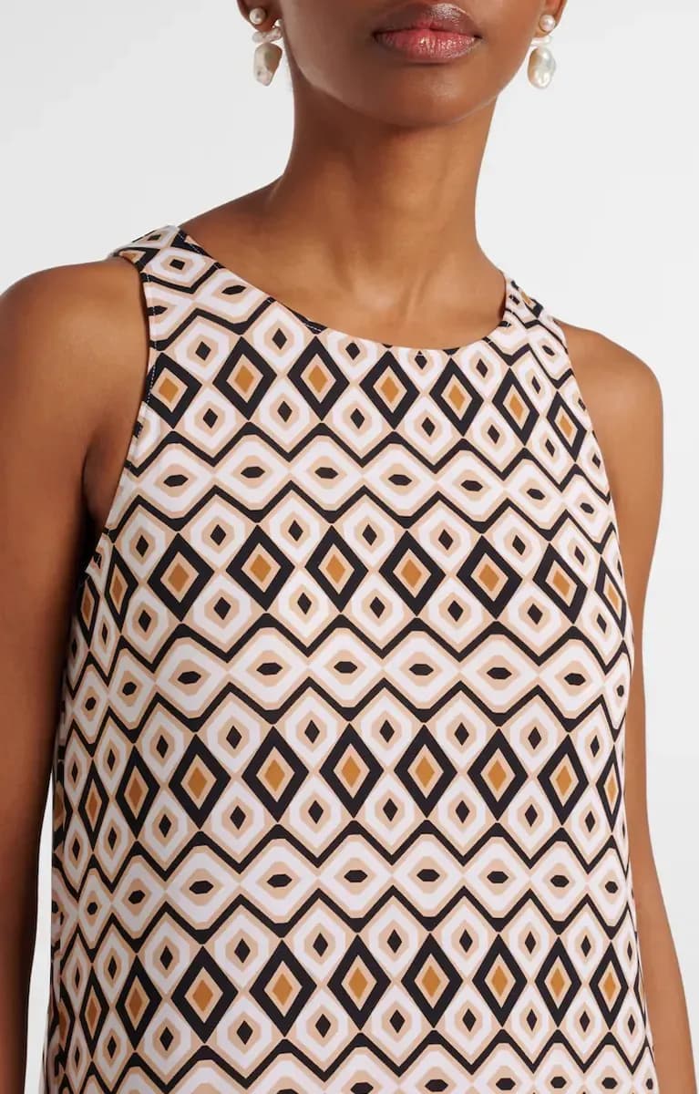 MAX MARA | Abito smanicato in jersey stampa geometrica - 9