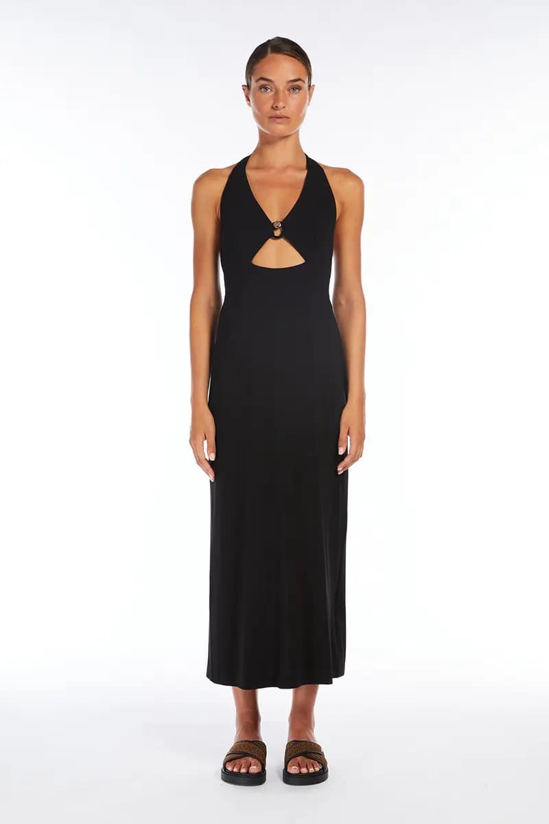 MAX MARA | Abito lungo cut out in jersey - 5