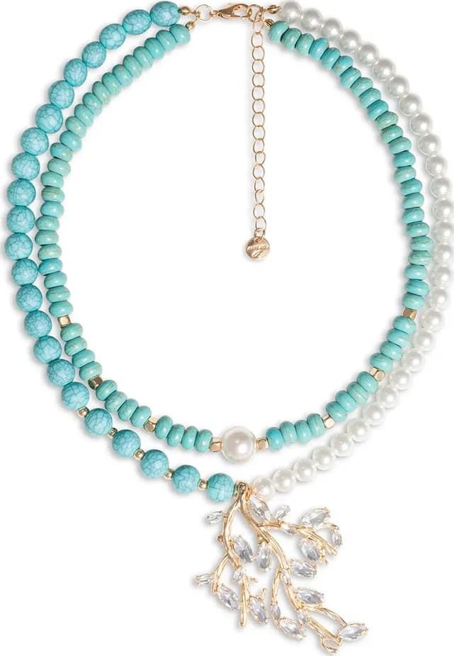 MYA ACCESSORIES | Collana girocollo doppio filo con pietre - 2