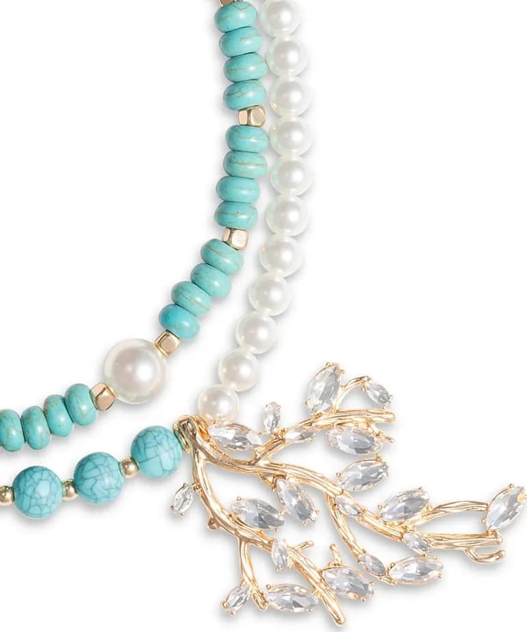 MYA ACCESSORIES | Collana girocollo doppio filo con pietre - 3