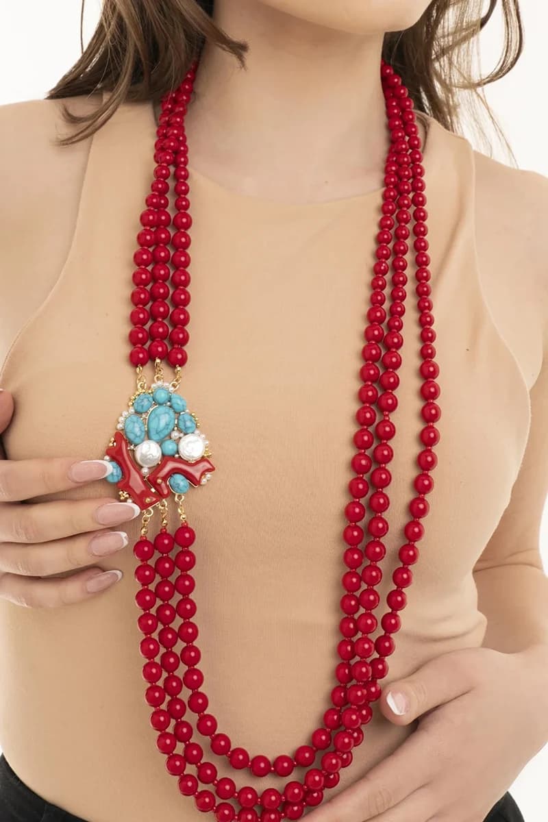 MYA ACCESSORIES | Collana multi filo con sfere - 4
