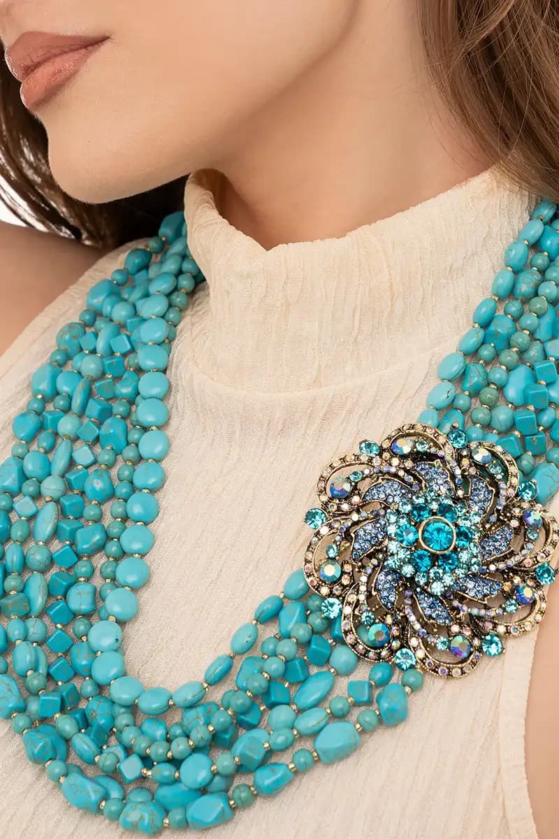 MYA ACCESSORIES | Collana multi linee con pietre - 4