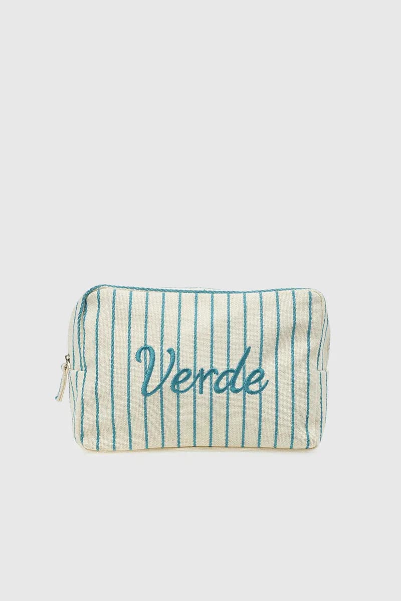 VERDE FASHION | Beauty case in cotone a righe - 5