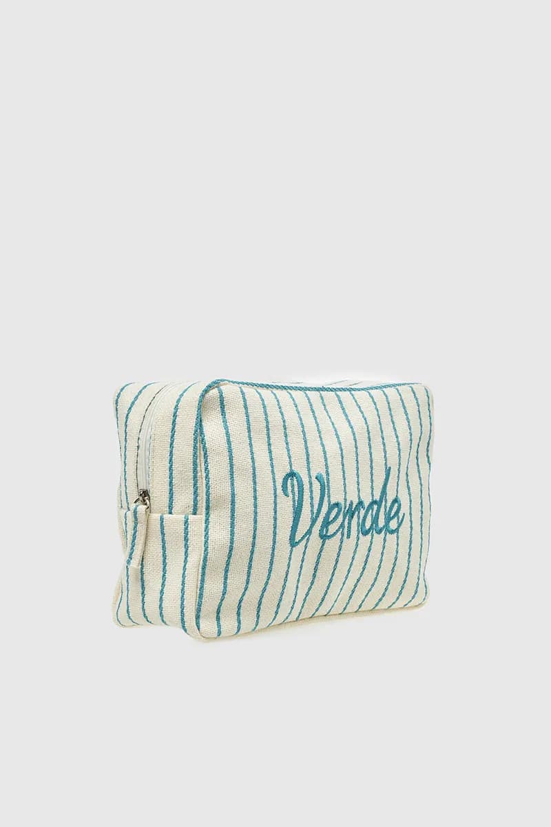 VERDE FASHION | Beauty case in cotone a righe - 7