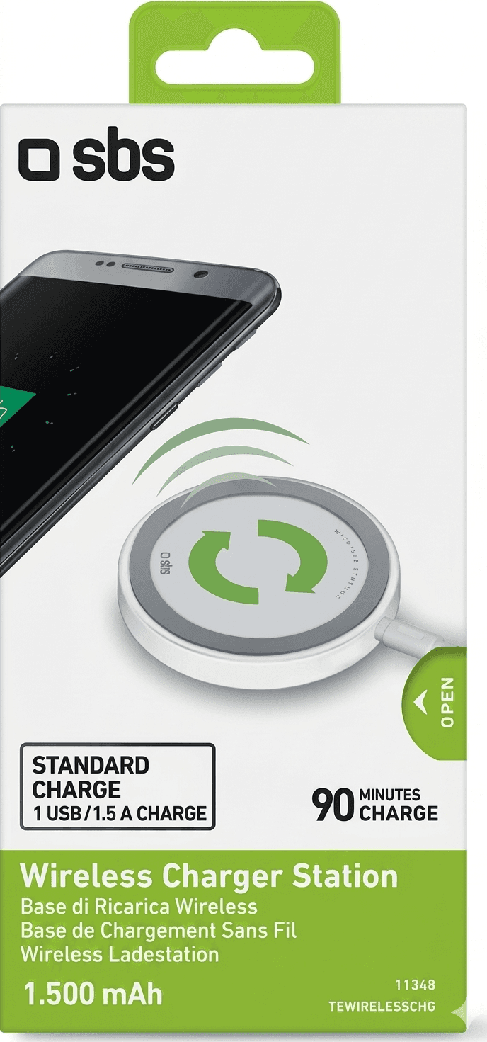 SBS Wireless charging Station, base di ricarica wireless senza fili 15W