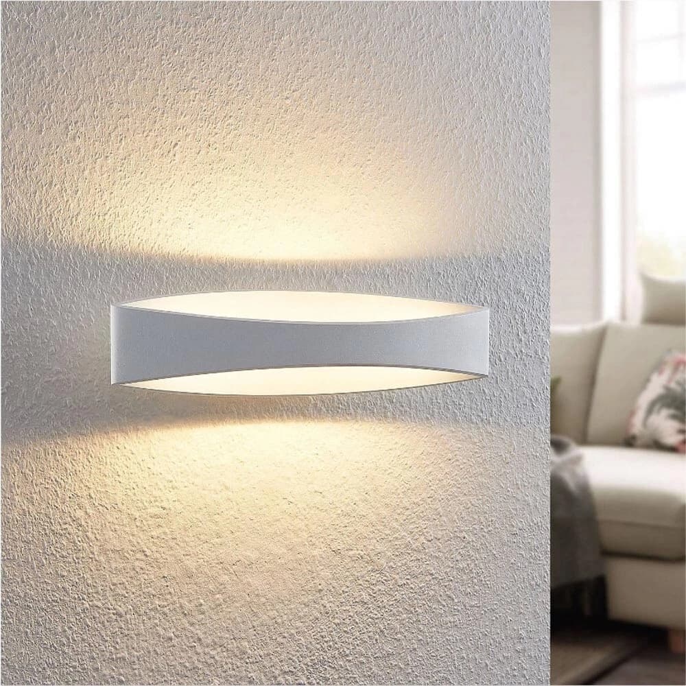 Applique Led Luce Bianca Calda Naturale 12 W Lampada Da Parete 3 Cct Bianco - 5