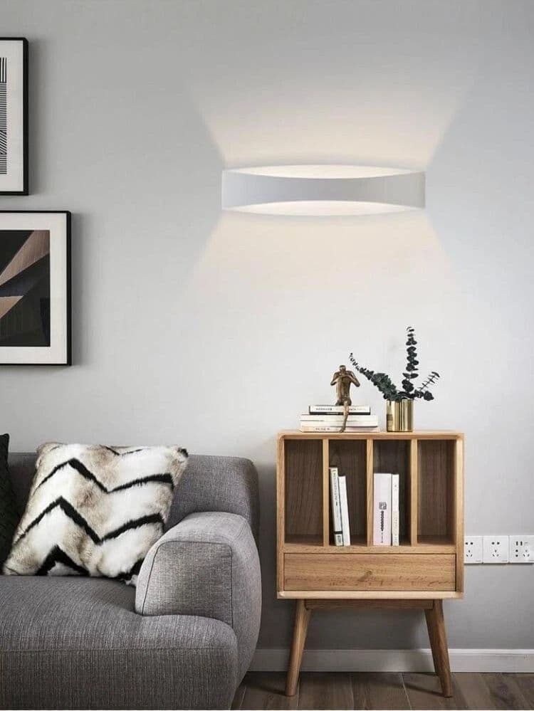 Applique Led Luce Bianca Calda Naturale 12 W Lampada Da Parete 3 Cct Bianco - 2