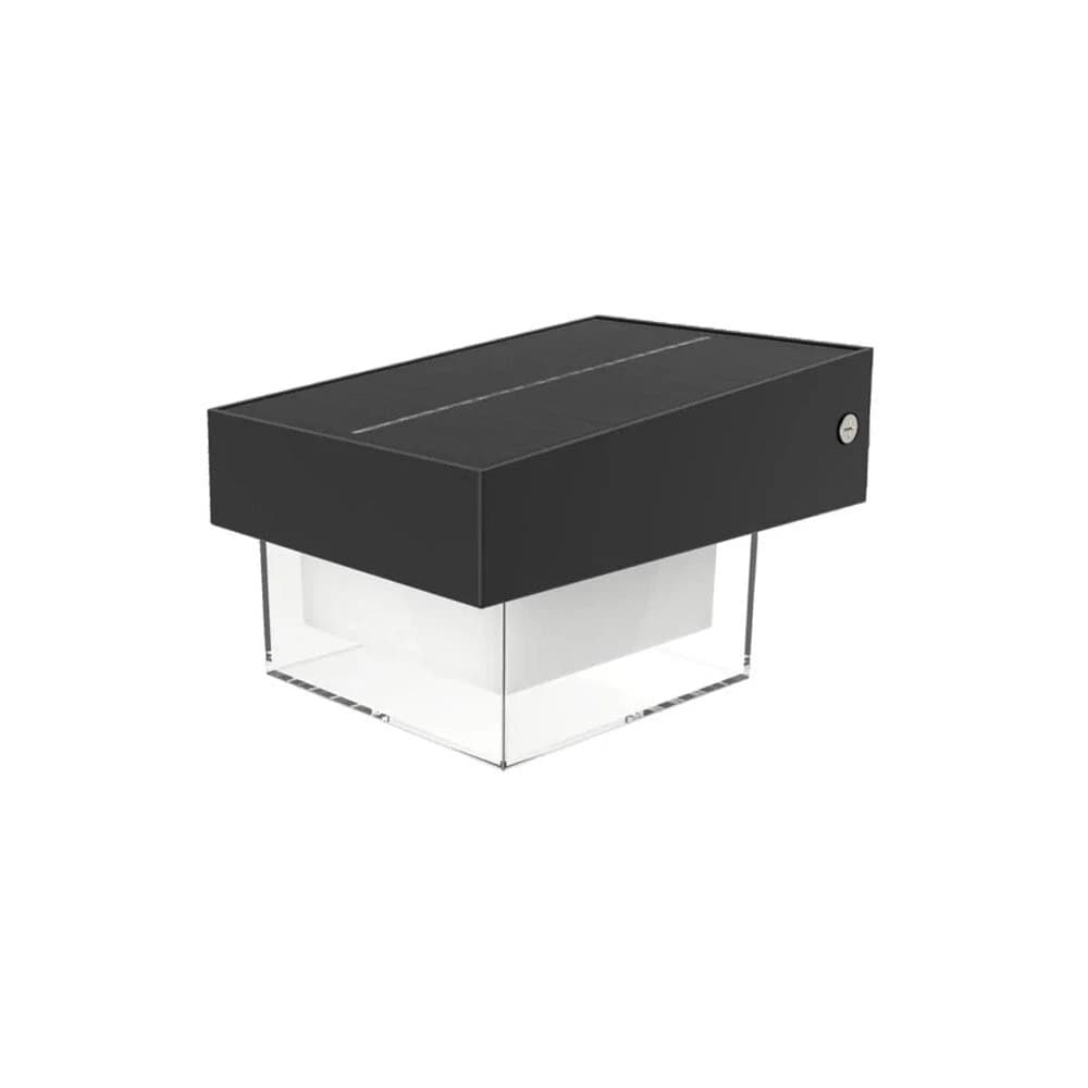 Applique Led Luce Bianca Faro Con Pannello Solare Sensore Crepuscolare Esterno - 2