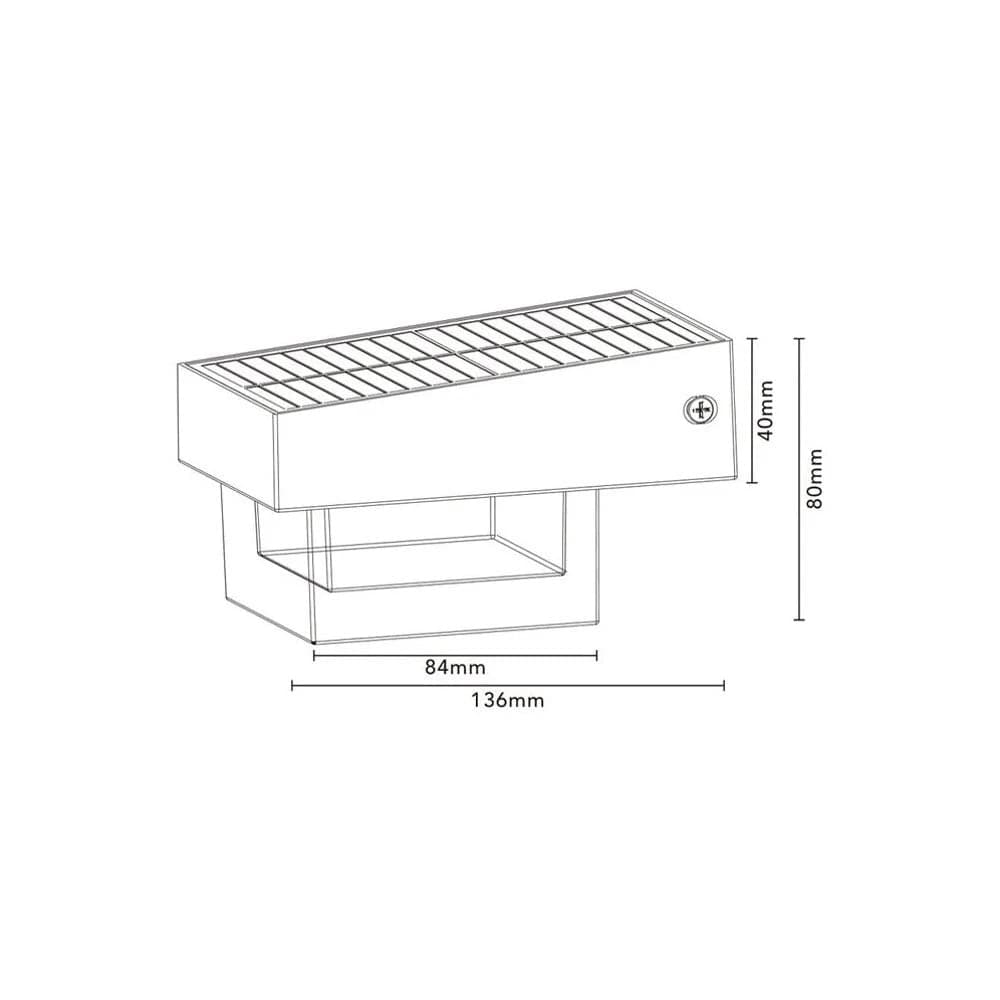 Applique Led Luce Bianca Faro Con Pannello Solare Sensore Crepuscolare Esterno - 4