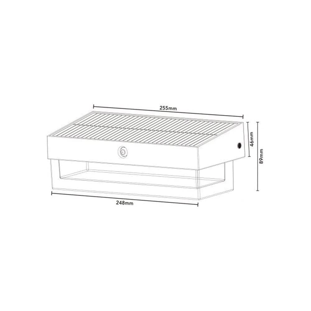 Applique Led Luce Bianca 6000k Faro Pannello Solare Sensore Crepuscolare Esterno - 4