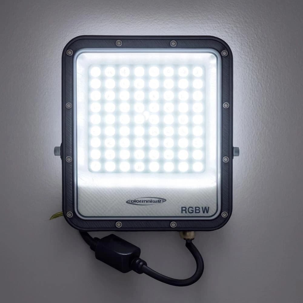 Faro Led Luce Bianca + Rgb W 25 Proiettore Per Esterno Giardino Telecomando Ip65 - 3