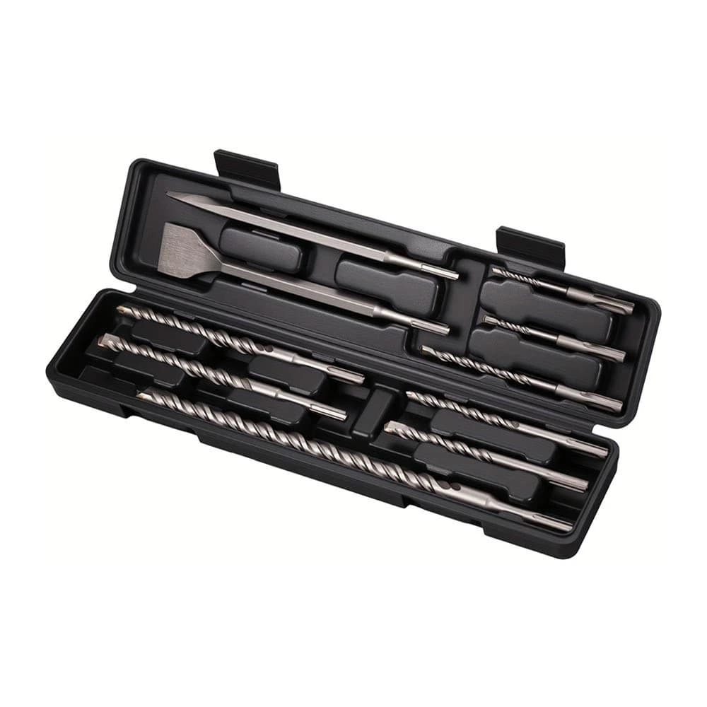 Punte E Scalpelli Per Trapano Demolitore Attacco Sds Plus Set 10 Pz In Valigetta - 5