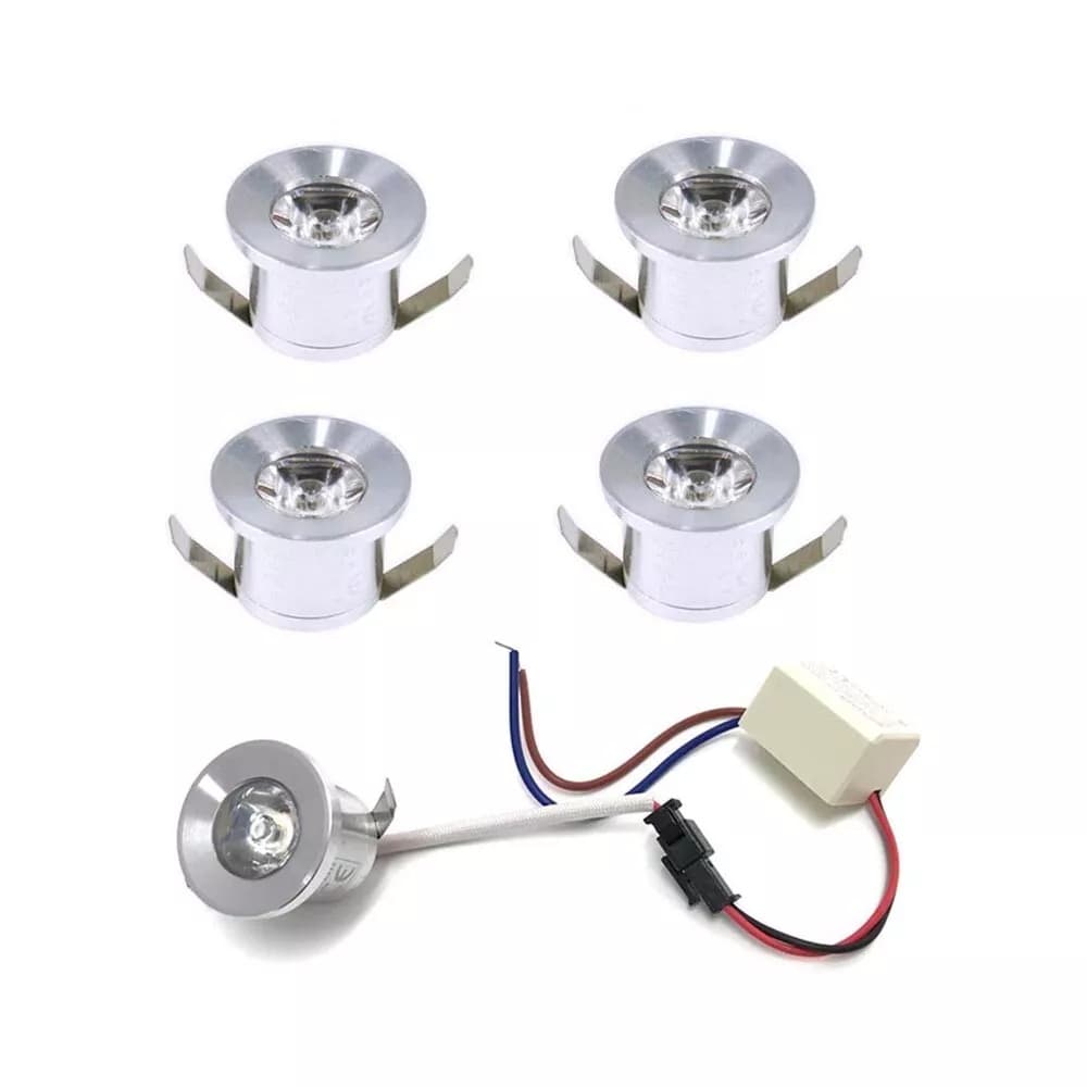 Kit 5 Faretti Luce Calda 3000k Faretto Led A Incasso Silver P31-5c - 5