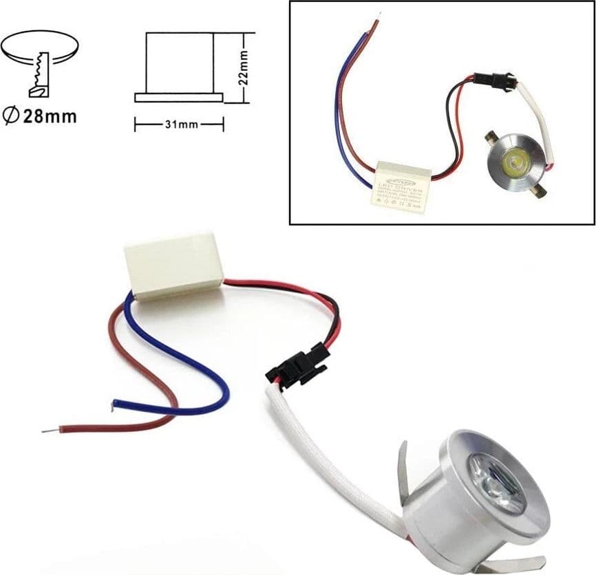 Kit 5 Faretti Luce Calda 3000k Faretto Led A Incasso Silver P31-5c - 2