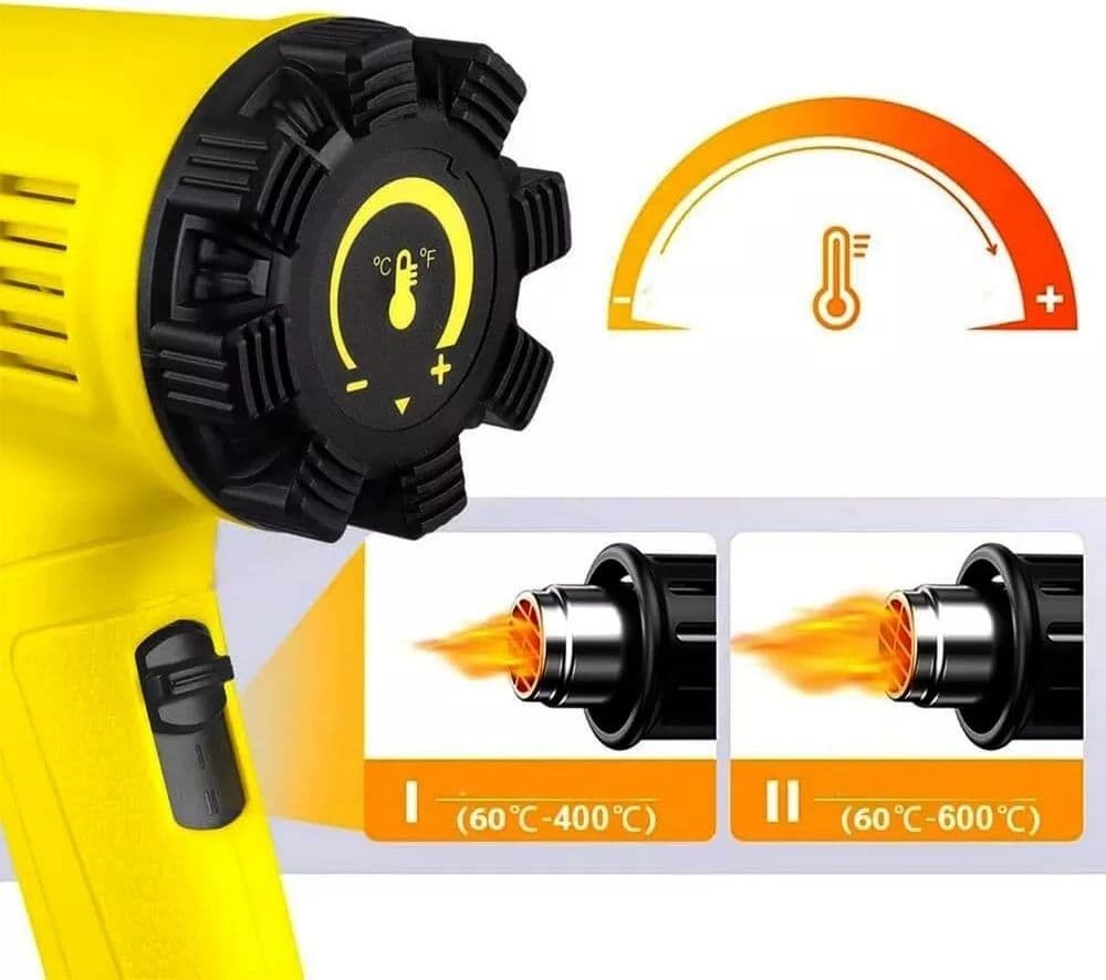 Pistola Termica Aria Calda 2000 W Sverniciatore Phon 2 Velocita  4 Accessori Qr- - 2