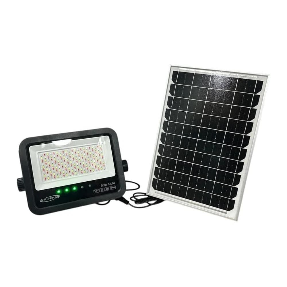 Faro Led Rgb Pannello Solare 30 W Telecomando Faretto Sensore Crepuscolare Ip65 - 3