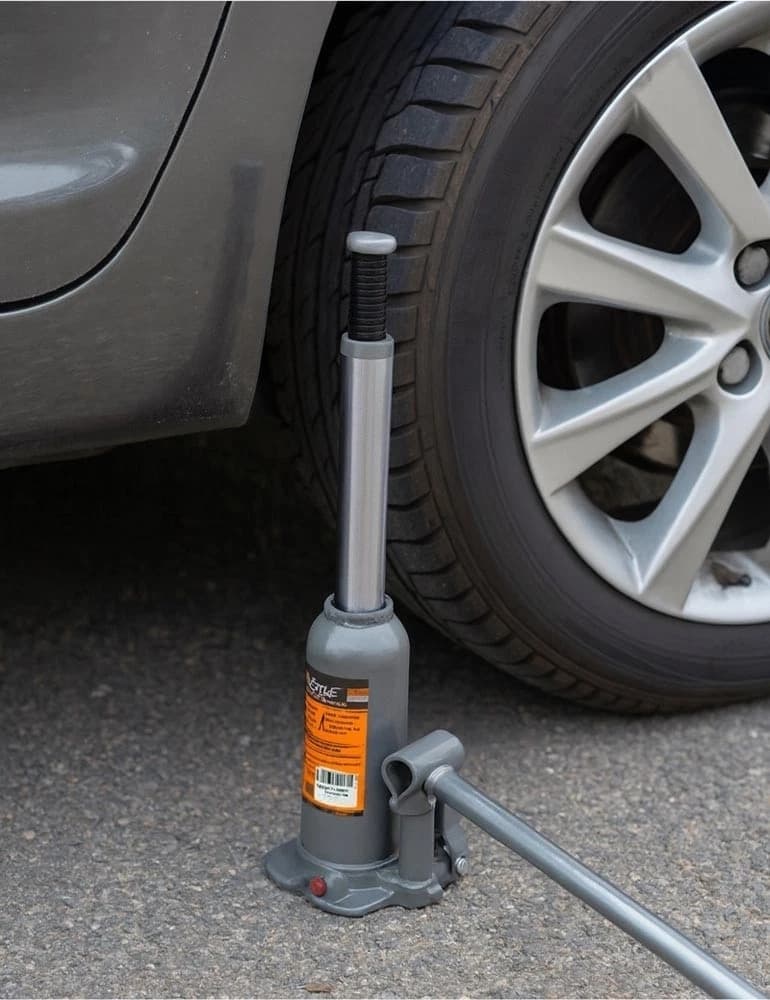 Cric Auto 6 T Sollevatore Idraulico A Pressione Martinetto Bottiglia 6000 Kg - 4