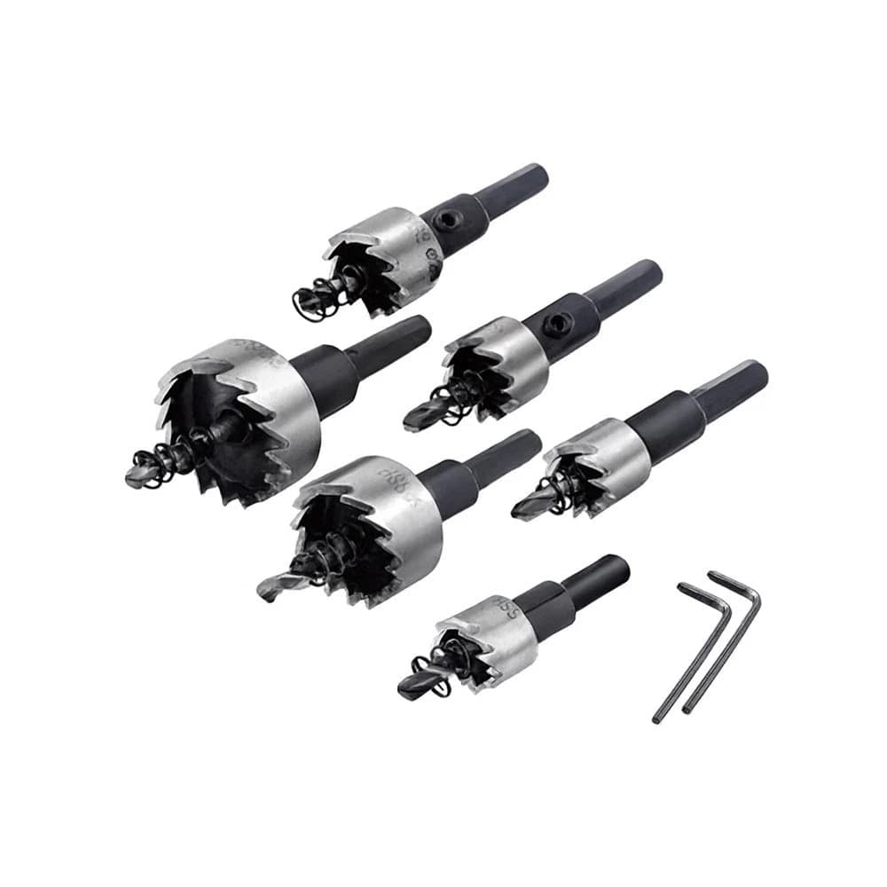 Set 6 Frese A Tazza Fresa In Metallo Duro Per Ferro Alluminio 16 20 25 30 35 Mm - 2
