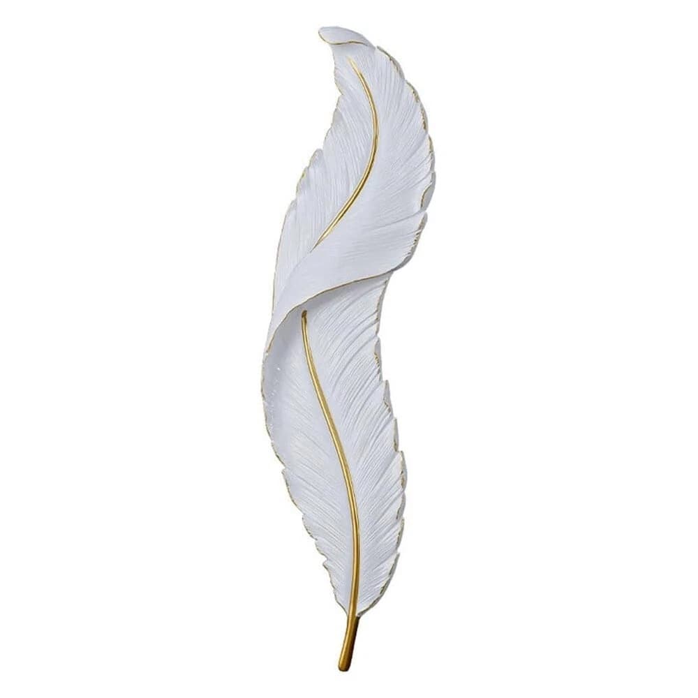 Applique Led A Forma Di Piuma Lampada Luce Bianca Calda Naturale 12 W 3 Cct - 5