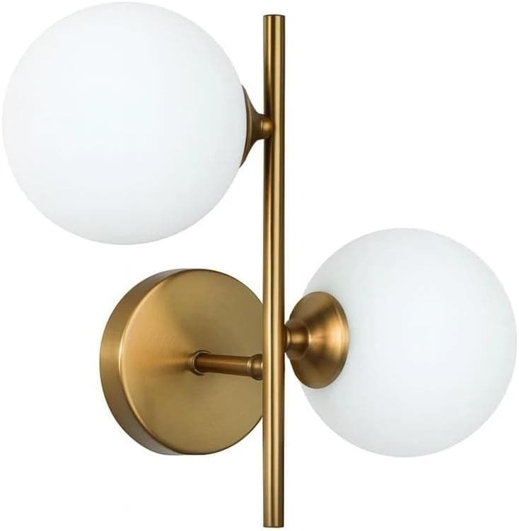 Applique A Parete Due Sfere In Pvc Sfera G9 Lampada In Metallo Bronzo Aq42 - 5