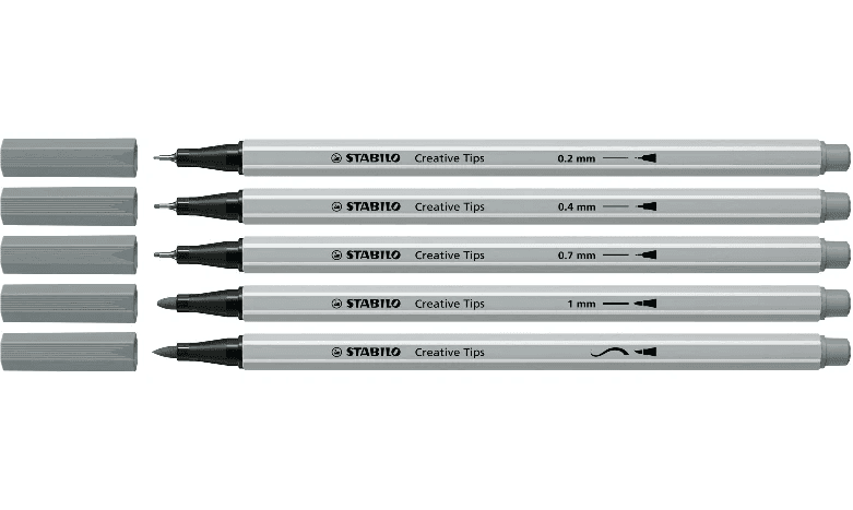 Stabilo - Pennarelli Creative Tips Arty - conf. 10 pz - nero e grigio (89/10-1-20) - 4