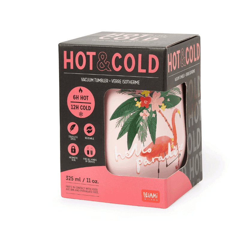 Legami - Hot & Cold, il bicchiere termico da 325 ml a tema Flamingo (TUM0004) - 4