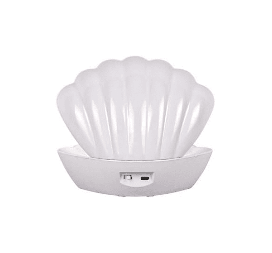 i-Total - Lampada Conchiglia Bianca Glitterata con perla LED Cambiacolore (XL2930) - 3