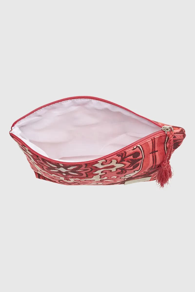 VERDE FASHION | Pochette mare in cotone fantasia maioliche - 8