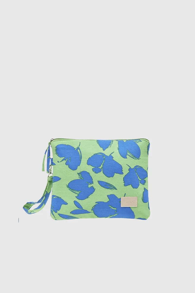 VERDE FASHION | Pochette mare in cotone fantasia floreale - 10
