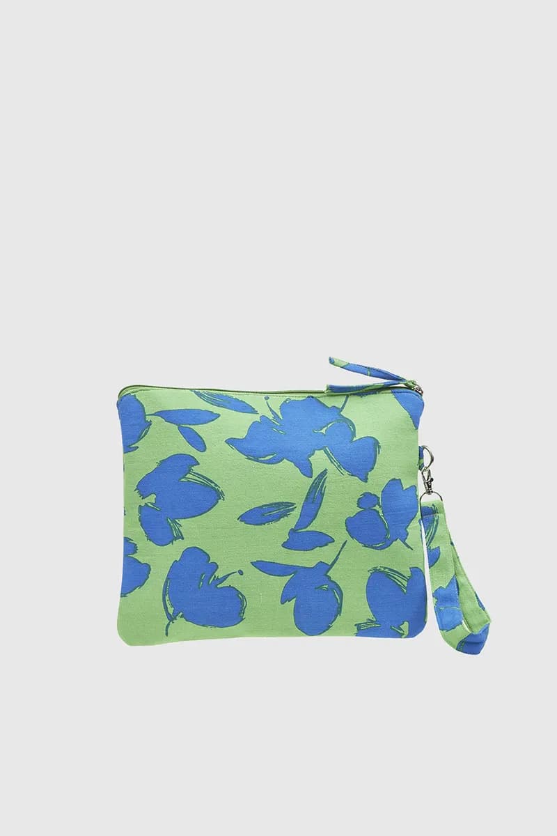 VERDE FASHION | Pochette mare in cotone fantasia floreale - 2