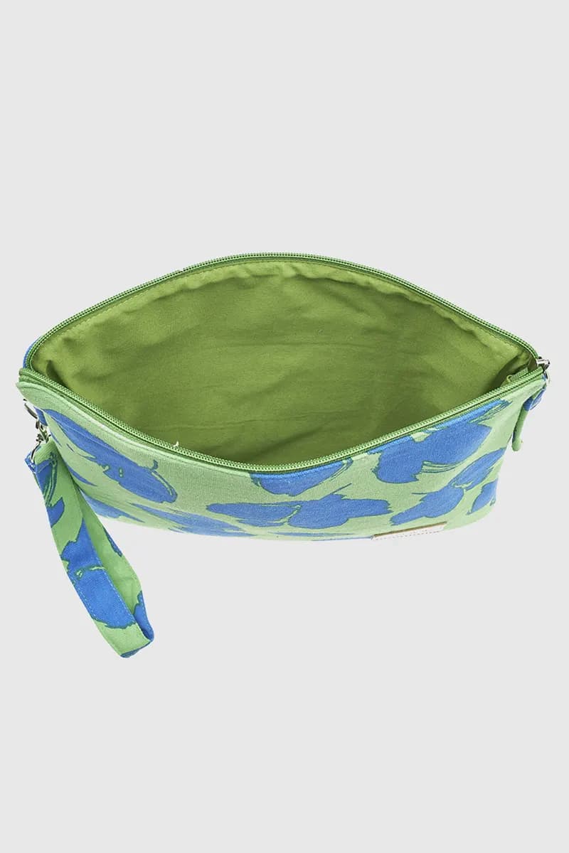 VERDE FASHION | Pochette mare in cotone fantasia floreale - 4