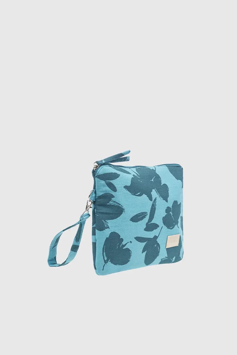 VERDE FASHION | Pochette mare in cotone fantasia floreale - 7