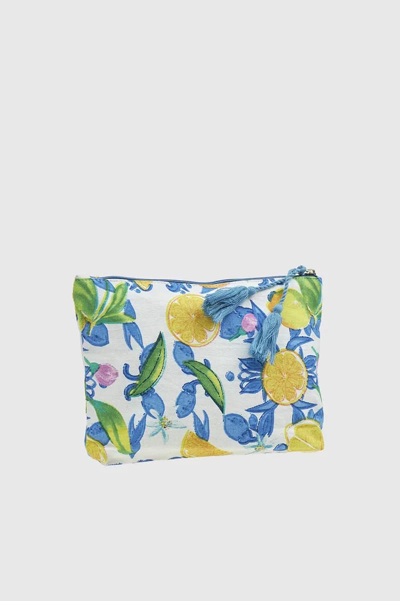 VERDE FASHION | Pochette mare in cotone fantasia limoni - 2
