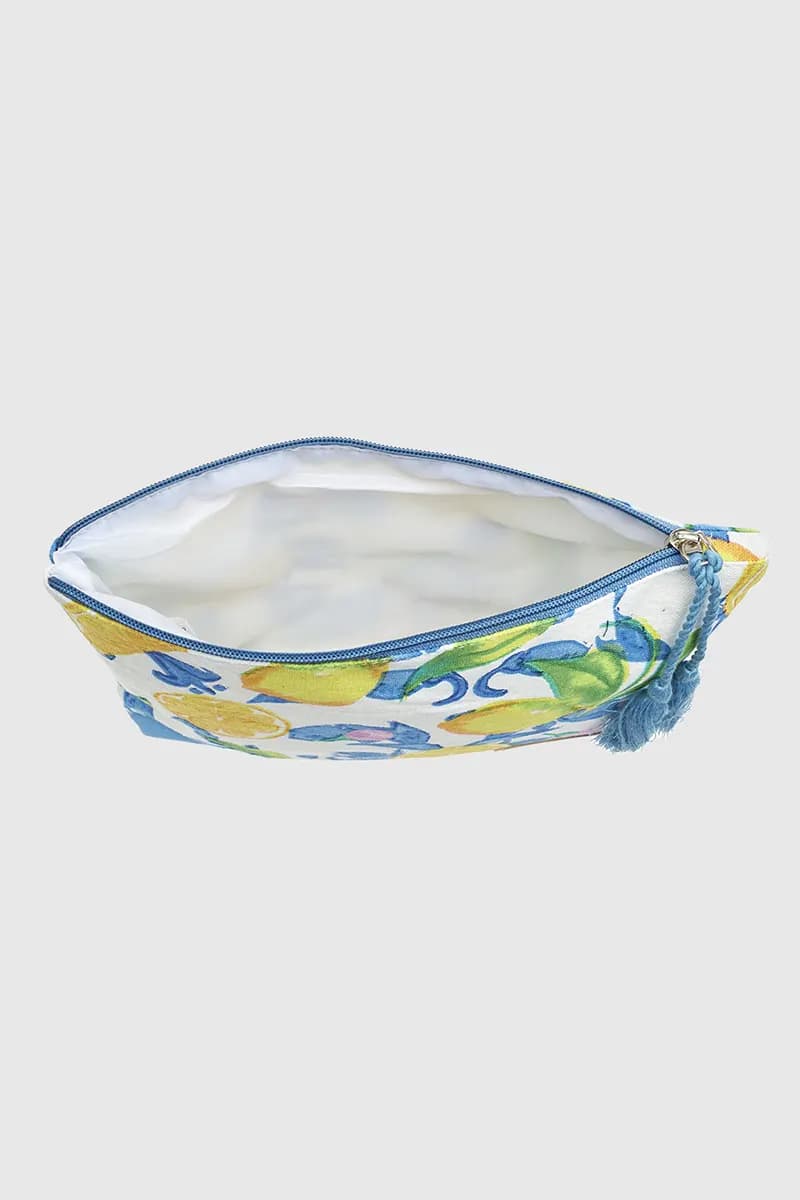 VERDE FASHION | Pochette mare in cotone fantasia limoni - 4