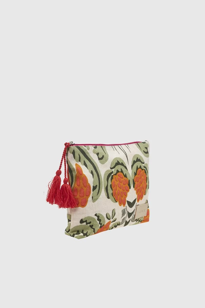VERDE FASHION | Pochette mare in cotone fantasia floreale - 3
