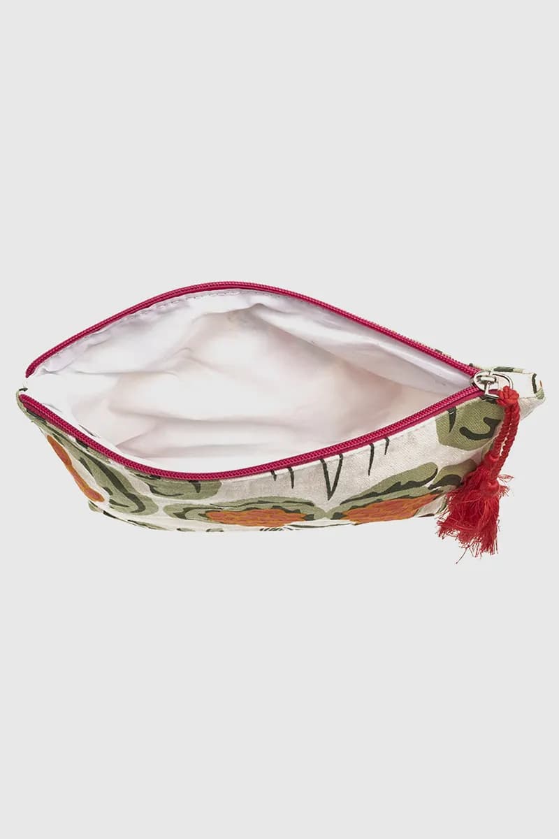 VERDE FASHION | Pochette mare in cotone fantasia floreale - 4