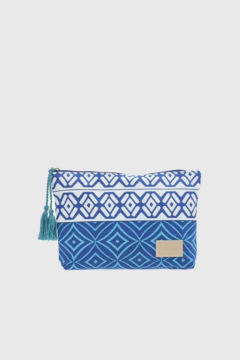 VERDE FASHION | Pochette mare in cotone fantasia geometrica - 5