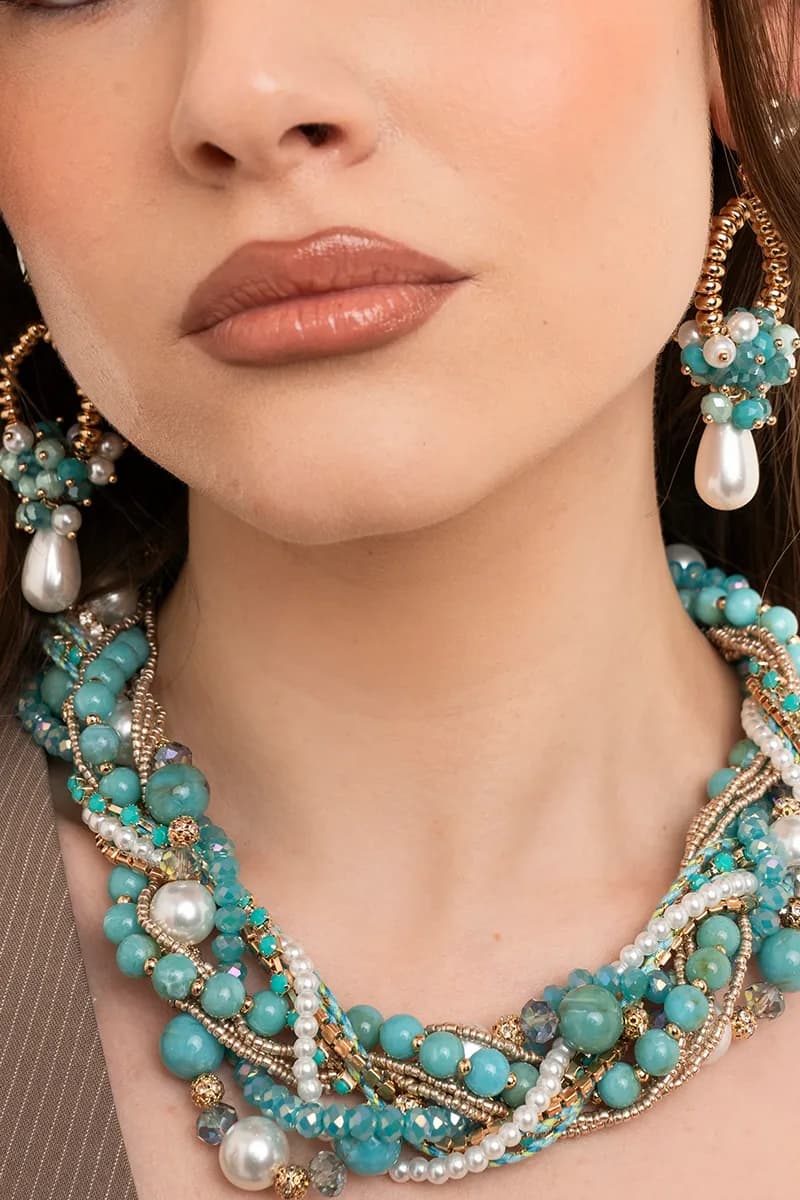 MYA ACCESSORIES | Collana girocollo con pietre - 4