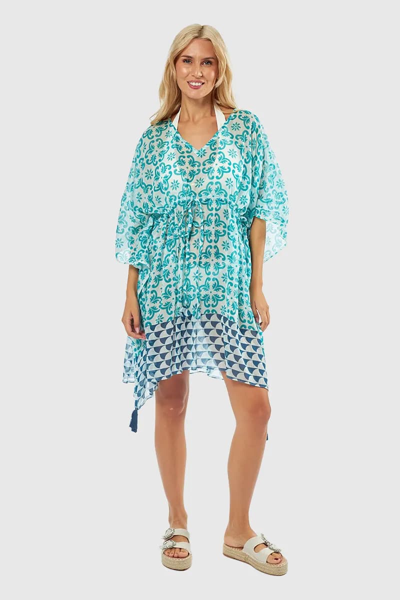 VERDE FASHION | Kaftano corto fantasia - 5