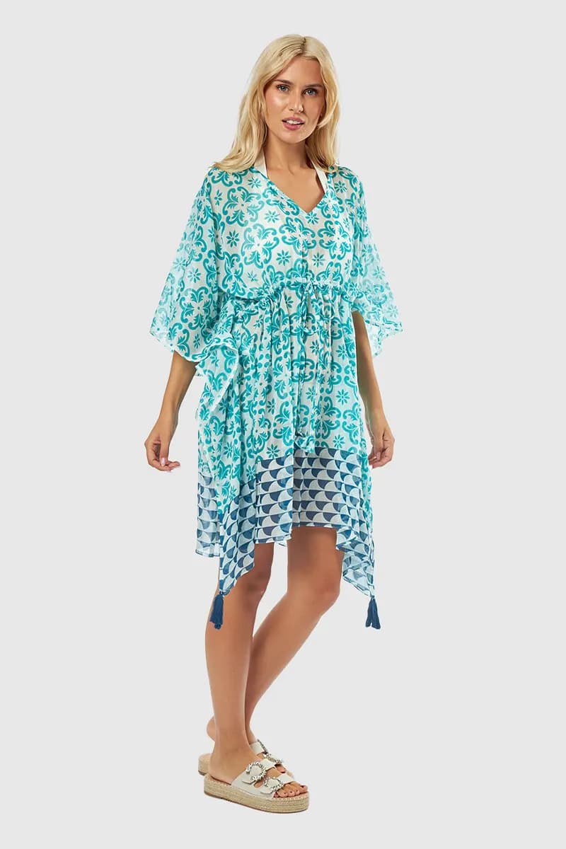 VERDE FASHION | Kaftano corto fantasia - 3