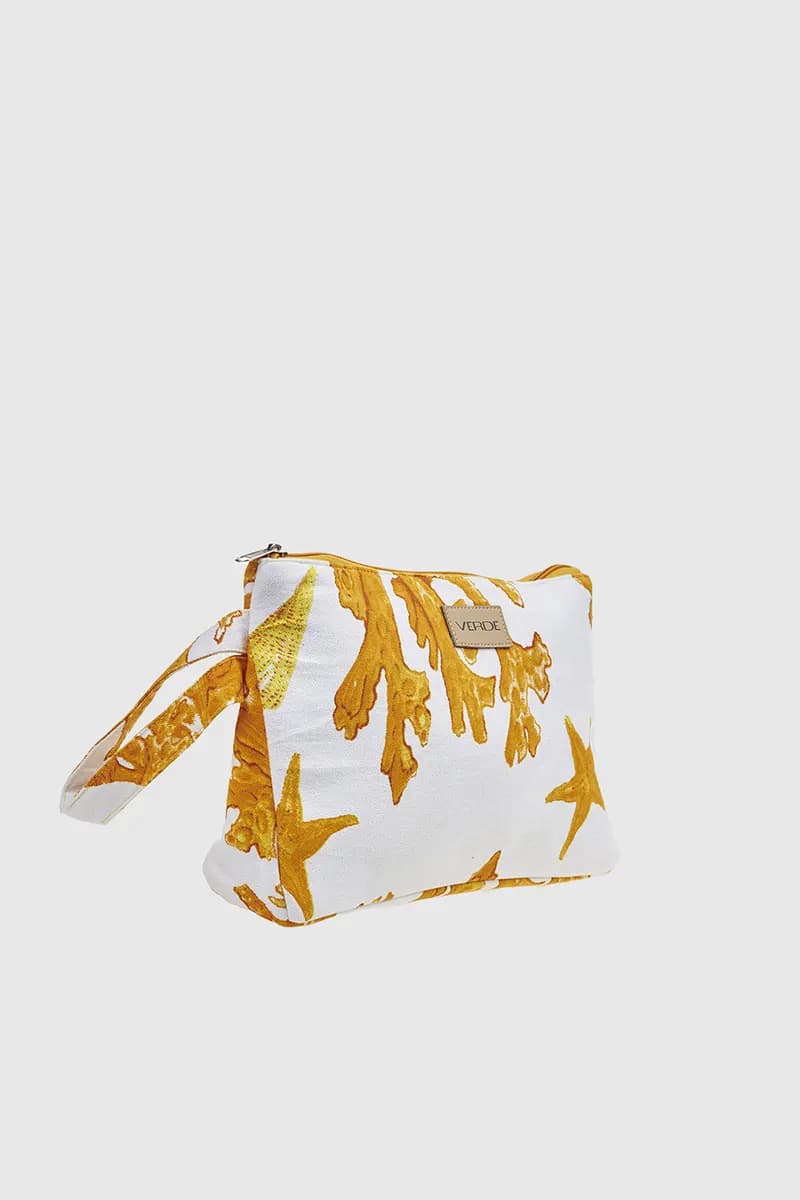 VERDE FASHION | Pochette mare in cotone fantasia coralli - 3
