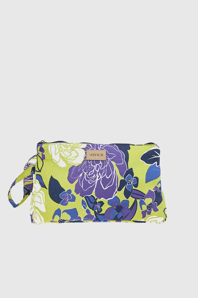 VERDE FASHION | Pochette mare in cotone fantasia fiori - 5