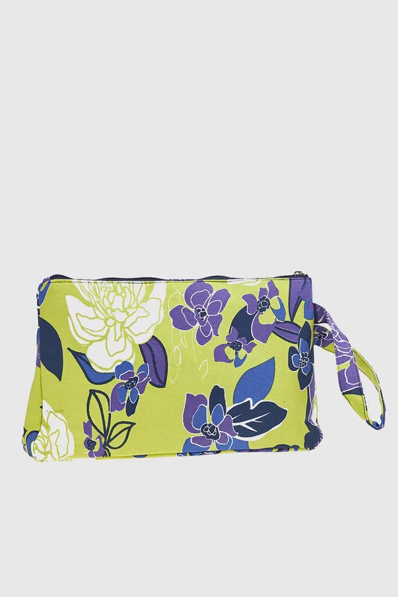 VERDE FASHION | Pochette mare in cotone fantasia fiori - 2