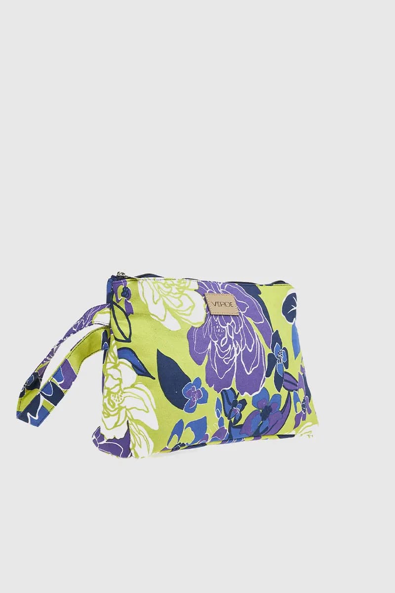 VERDE FASHION | Pochette mare in cotone fantasia fiori - 3